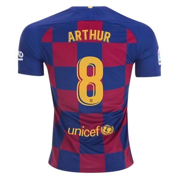 Camiseta Barcelona NO.8 Arthur Replica Segunda Ropa 2019/20 Amarillo